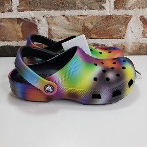 Crocs Classic Tye Die Solarized Clogs 207556-0C4 Womens Sz 8